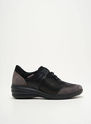 Baskets matière lisse talon de 4 à 6cm noir MOBILS femme