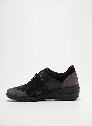 Baskets matière lisse talon de 4 à 6cm noir MOBILS femme