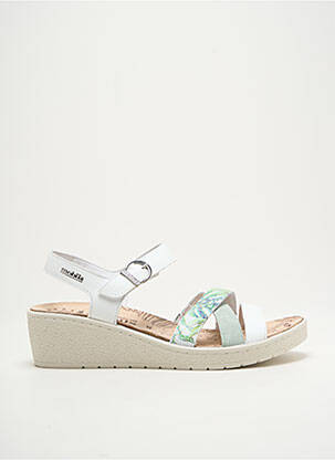 Sandales/nu pieds matière lisse talon de 4 à 6cm blanc MOBILS femme