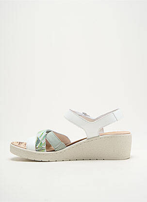 Sandales/nu pieds matière lisse talon de 4 à 6cm blanc MOBILS femme