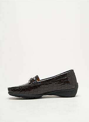 Mocassins tissage satiné talon plat jusqu'à 3cm gris MEPHISTO femme