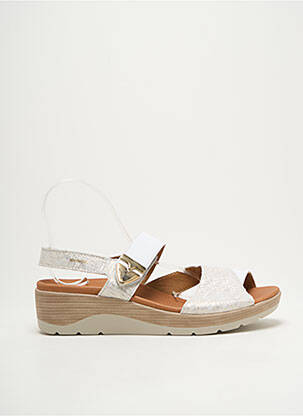 Sandales/nu pieds tissage satiné talon de 4 à 6cm blanc MEPHISTO femme