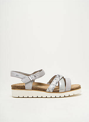Sandales/nu pieds bout ouvert talon de 4 à 6cm gris MOBILS femme