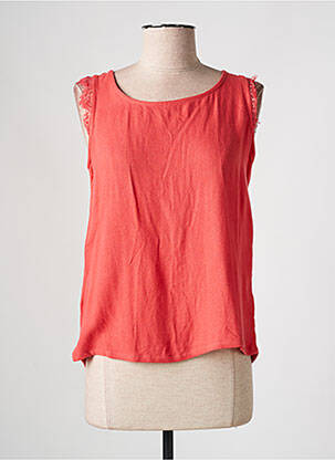 Top coupe fluide sans manche rose TEDDY SMITH femme