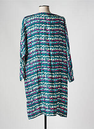 Robe mi-longue coupe fluide manches longues vert MASAI femme