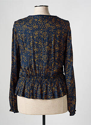 Blouse imprimé fantaisie manches longues bleu TEDDY SMITH femme