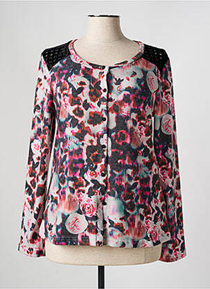 Gilet manches longues col rond rose PURPLE JAM femme