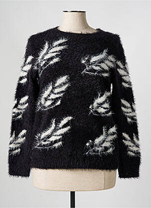 Pull stretch manches longues noir AFIBEL femme