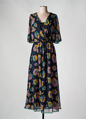 Robe longue bleu LA FEE MARABOUTEE pour femme