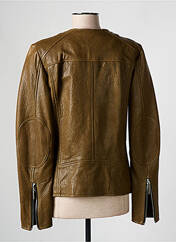 Veste en cuir vert ROSE GARDEN pour femme seconde vue