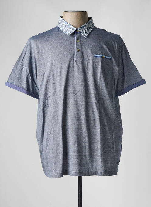 Polo bleu DELAHAYE pour homme