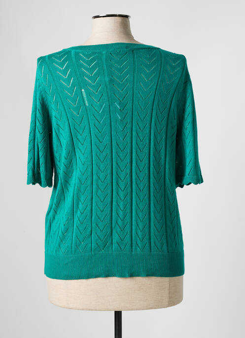 Pull stretch manches courtes vert VILA femme