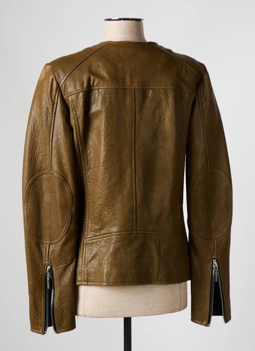 Veste en cuir vert ROSE GARDEN femme