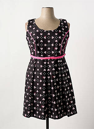 Robe mi-longue coupe évasée sans manche noir POUPÉE CHIC BY MERCEDES DE MIGUEL femme