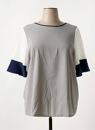 Blouse manches courtes manches courtes gris OLSEN femme