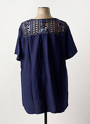 T-shirt col v manches courtes bleu CISO femme