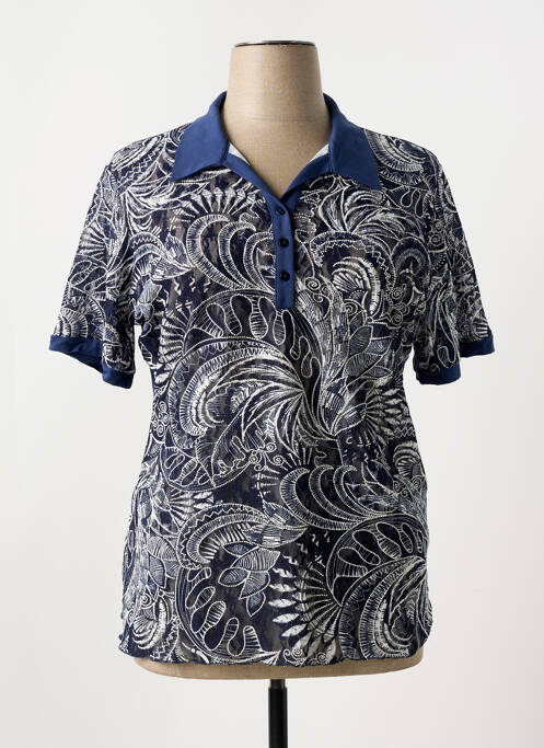 Polo bleu MONTEVERDI pour femme