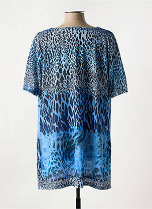 Tunique manches courtes tissage jersey bleu CAPUCCINO femme
