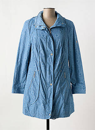 Imperméable poches sans capuche bleu BARBARA LEBEK femme