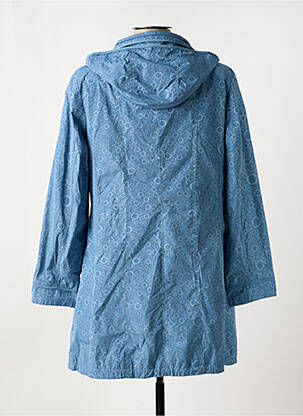 Imperméable manches longues sans capuche bleu BARBARA LEBEK femme
