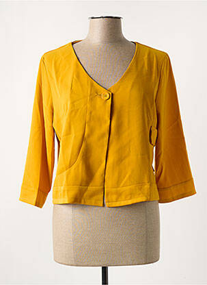 Veste casual coupe cintrée jaune MULTIPLES femme