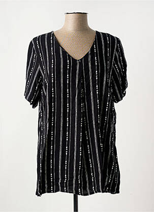 Top coupe fluide manches courtes noir CISO femme