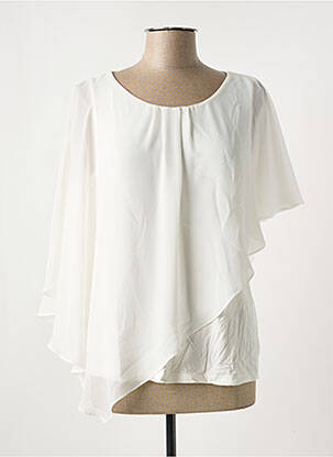 Top coupe fluide manches courtes beige MY WAY FER femme