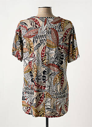 T-shirt imprimé fantaisie manches courtes marron CISO femme