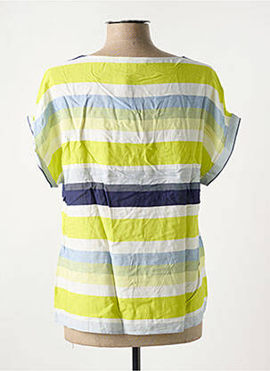 Blouse tissage popeline manches courtes vert MY WAY FER femme