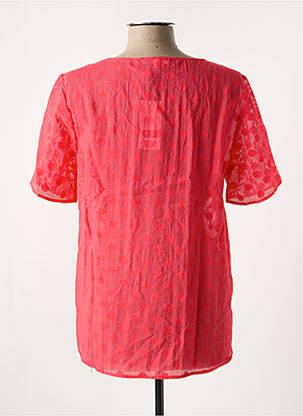Top coupe fluide manches courtes rose MY WAY FER femme