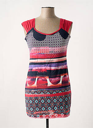 Tunique sans manche col rond rouge ALEXANDRE D. femme
