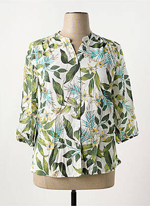 Chemisier coupe cintrée manches 3/4 vert OLSEN femme