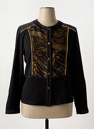 Veste casual col rond noir EVALINKA femme