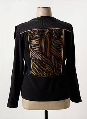 Veste casual col rond noir EVALINKA femme