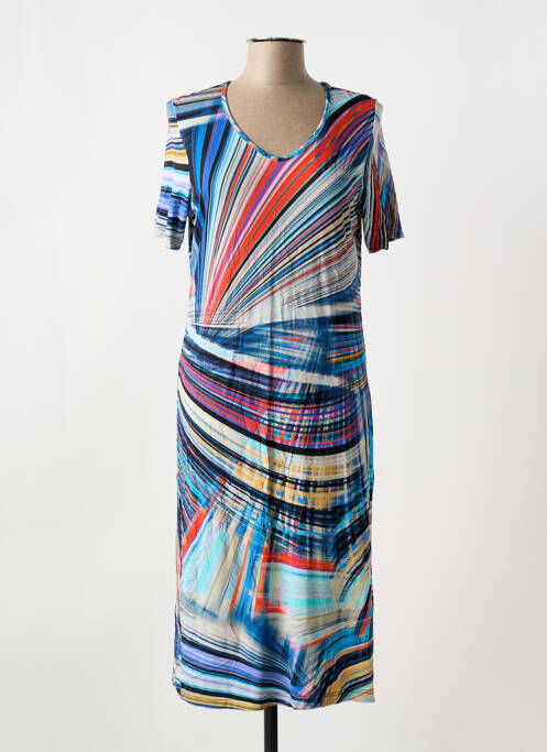 Robe mi-longue bleu UNO PIU pour femme