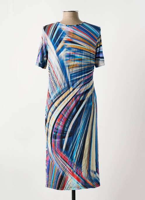 Robe mi-longue bleu UNO PIU pour femme