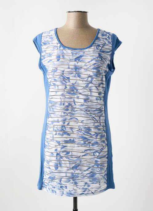 Tunique manches courtes bleu ALEXANDRE D. pour femme
