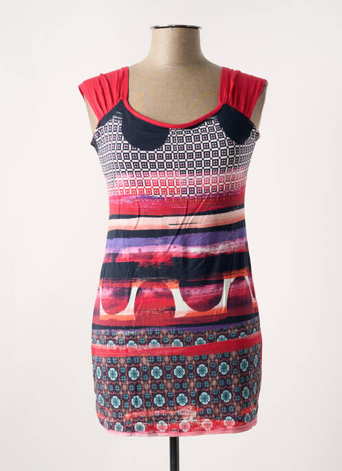 Tunique sans manche rouge ALEXANDRE D. pour femme