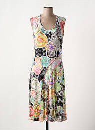 Robe mi-longue sans manche sans manche noir SAINT CHARLES femme