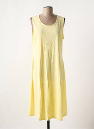 Robe mi-longue sans manche sans manche jaune SIGNATURE femme