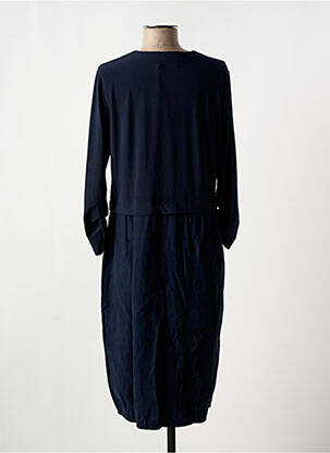 Robe mi-longue manches longues manches longues bleu SIGNATURE femme