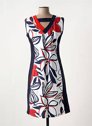 Robe courte sans manche sans manche bleu DOLCEZZA femme