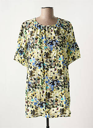 Tunique manches courtes tissage crêpe jaune SIGNATURE femme
