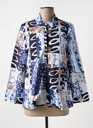 Veste casual coupe cintrée bleu DOLCEZZA femme