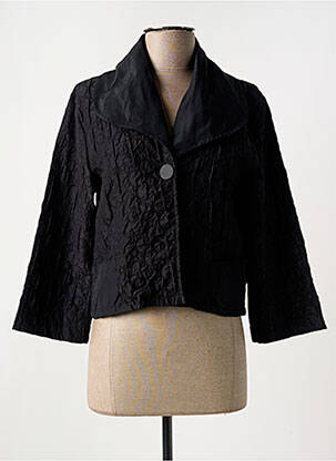 Veste chic fermeture boutonnée sur le devant noir DOLCEZZA femme