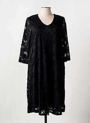 Robe mi-longue manches 3/4 manches 3/4 noir CISO femme