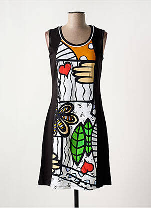 Robe mi-longue noir DOLCEZZA pour femme