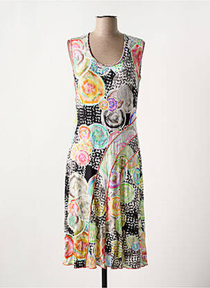 Robe mi-longue noir SAINT CHARLES pour femme