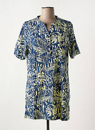Tunique manches courtes bleu SIGNATURE pour femme