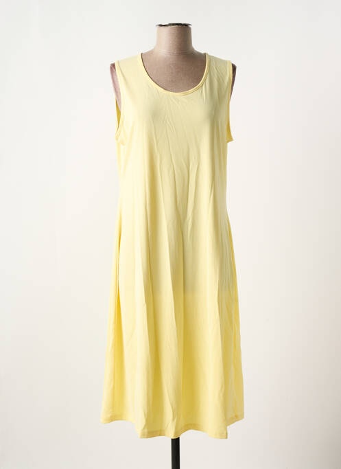 Robe mi-longue jaune SIGNATURE pour femme